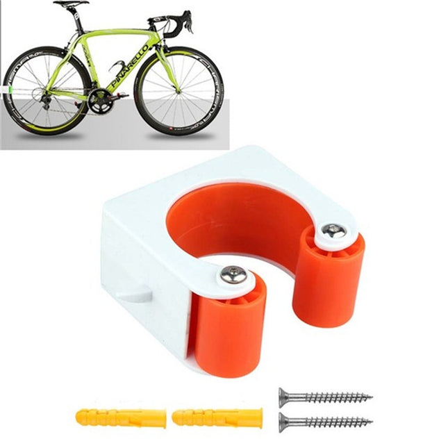 2 PCS Bicycle Parking Buckle Children Road Bike Mountain Bike Simple Wall Mount, Style:Mountain Bike(Orange)-garmade.com