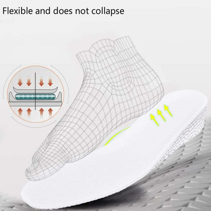 5 Pairs Inner Increased Insoles Sports Shock Absorption Increased Breathable Sweat-absorbent Deodorant Invisible Pad, Thickness:1.5cm(39-40)-garmade.com