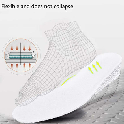 5 Pairs Inner Increased Insoles Sports Shock Absorption Increased Breathable Sweat-absorbent Deodorant Invisible Pad, Thickness:2.5cm(37-38)-garmade.com