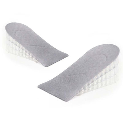 10 Pairs JF101 Invisible Transparent Silicone Heightening Pad Heel Heightening Insole Shock Absorption Half Pad, Specification:Three Layer(Gray)-garmade.com