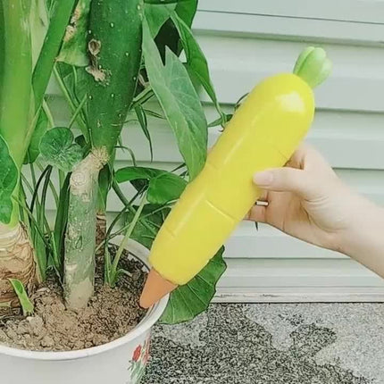 Creative Lazy Automatic Drip Potted Flower Watering Device Plant Drip Irrigation Percolator(Yellow)-garmade.com