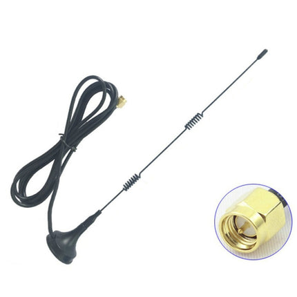 4 PCS 2.4G WiFi Omnidirectional Suction Cup Router Network Card Enhanced Antenna SMA Inner Pattern Inner Needle, Cable Length: 1.5m-garmade.com