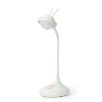Rabbit Touch Desk Lamp USB Charging Eye Protection Creative Student Reading Bedroom Folding Bedside Light(White)-garmade.com
