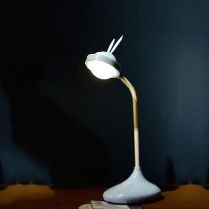 Rabbit Touch Desk Lamp USB Charging Eye Protection Creative Student Reading Bedroom Folding Bedside Light(Blue)-garmade.com