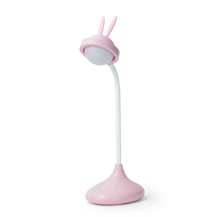 Rabbit Touch Desk Lamp USB Charging Eye Protection Creative Student Reading Bedroom Folding Bedside Light(Pink)-garmade.com