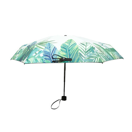 Small Fresh Umbrella Lightweight Anti-Ultraviolet Sun Umbrella Rain Or Sun Umbrella, Style:Tri-fold(Green)-garmade.com