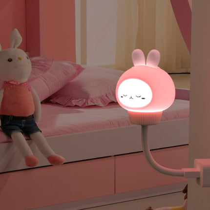 USB Night light LED Cute Bedroom Sleep Eye Protection Bedside Lamp, Style:Regular Version(Rabbit )-garmade.com