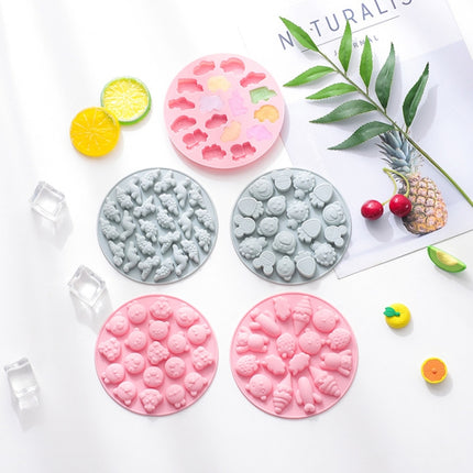 10 PCS Round Cartoon Soft Candy Jelly Steamable Silicone Mold Ice Cream Chocolate Dripping Mold, Style:Dinosaur World(Blue)-garmade.com
