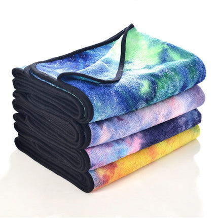 Microfiber Eco-friendly Non-slip Towel Foldable Yoga Mat Sports Drape, Size: 183 x 63cm(Dark Blue)-garmade.com
