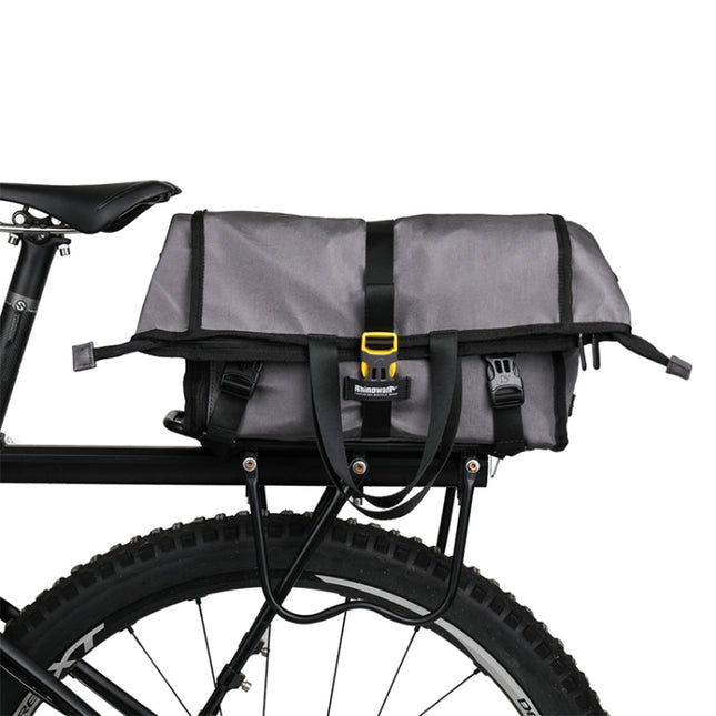 Rhinowalk Riding Messenger Bag Shoulder Diagonal Bag Bicycle Rear Shelf Pannier Bag(X2002 Full-gray)-garmade.com