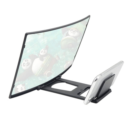 L6 12 inch Curved Screen Mobile Phone Screen Magnifier 3D High-definition Screen Magnifier Multifunctional Lazy Bracket-garmade.com