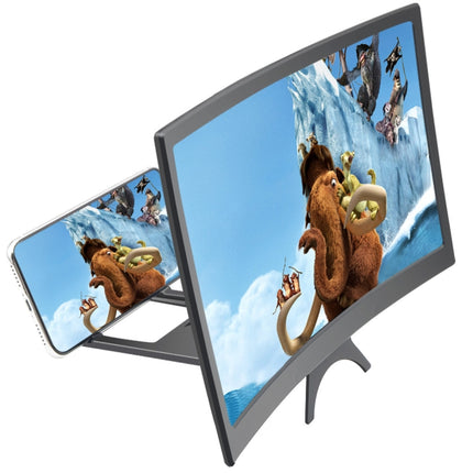 L6 12 inch Curved Screen Mobile Phone Screen Magnifier 3D High-definition Screen Magnifier Multifunctional Lazy Bracket-garmade.com