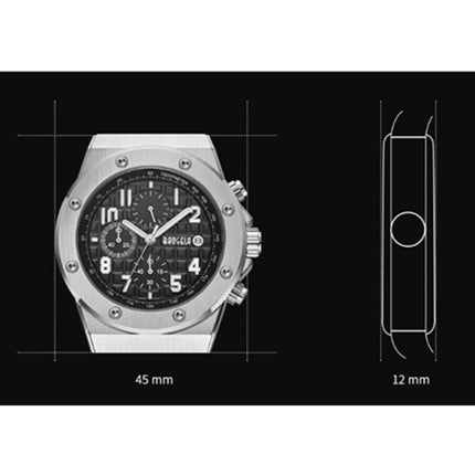 BAOGELA 1805 Sports Quartz Men Watch Luminous Silicone Watch( Rose Shell Black Surface)-garmade.com
