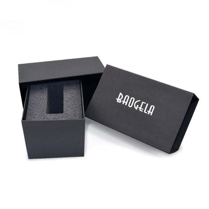 5 PCS BAOGELA Paper + Sponge Square Watch Packaging Box Black Watch Gift Box, Size: 12.1 x 7.6 x 6.8cm-garmade.com