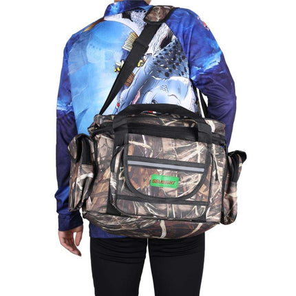 SeaKnight SK003 Multifunctional Lure Bag Shoulder Messenger Bag Fishing Gear Waist Bag(Straw)-garmade.com