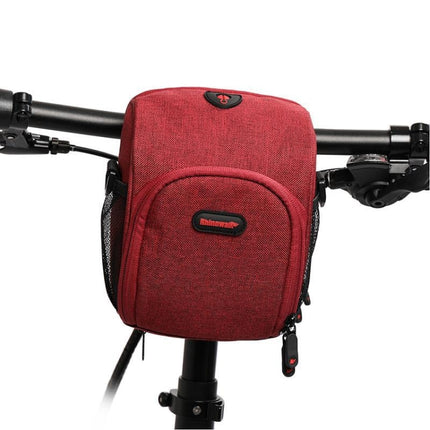 Rhinowalk Bicycle Front Handlebar Bag Multifunctional Shoulder Waterproof Mobile Phone Bag Cycling Riding Equipment Bag(Red)-garmade.com