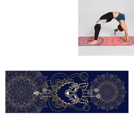 Portable Printed Non-slip Environmental Protection Yoga Mat Drape, Size: 185 x 63cm(Saint Golden Wolf)-garmade.com