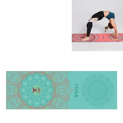 Portable Printed Non-slip Environmental Protection Yoga Mat Drape, Size: 185 x 63cm(Sacred Heart Lotus)-garmade.com