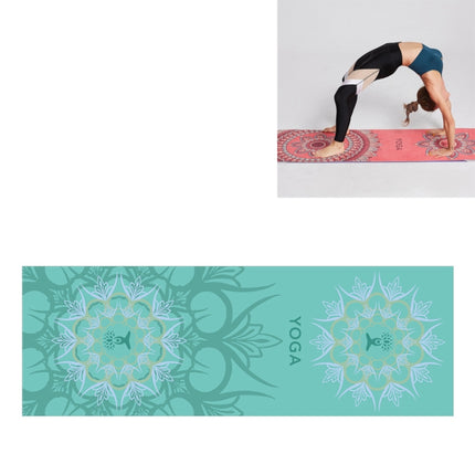 Portable Printed Non-slip Environmental Protection Yoga Mat Drape, Size: 185 x 63cm(Century Lotus)-garmade.com