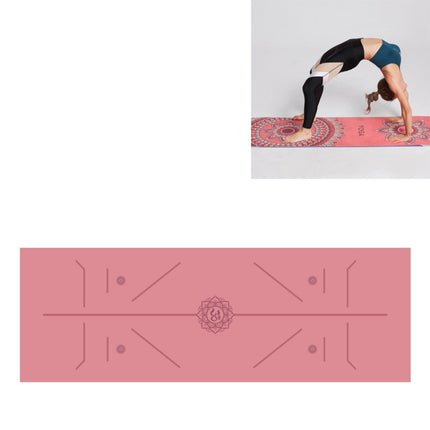 Portable Printed Non-slip Environmental Protection Yoga Mat Drape, Size: 185 x 63cm(Powder Bit Line)-garmade.com