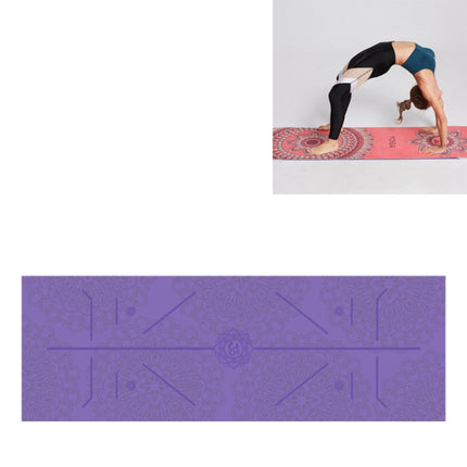 Portable Printed Non-slip Environmental Protection Yoga Mat Drape, Size: 185 x 63cm(Violet Lotus)-garmade.com