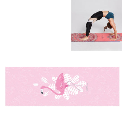 Portable Printed Non-slip Environmental Protection Yoga Mat Drape, Size: 185 x 63cm(Flower Crane)-garmade.com