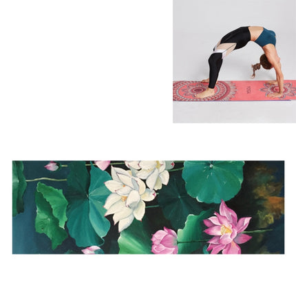 Portable Printed Non-slip Environmental Protection Yoga Mat Drape, Size: 185 x 63cm(Misty Lotus)-garmade.com