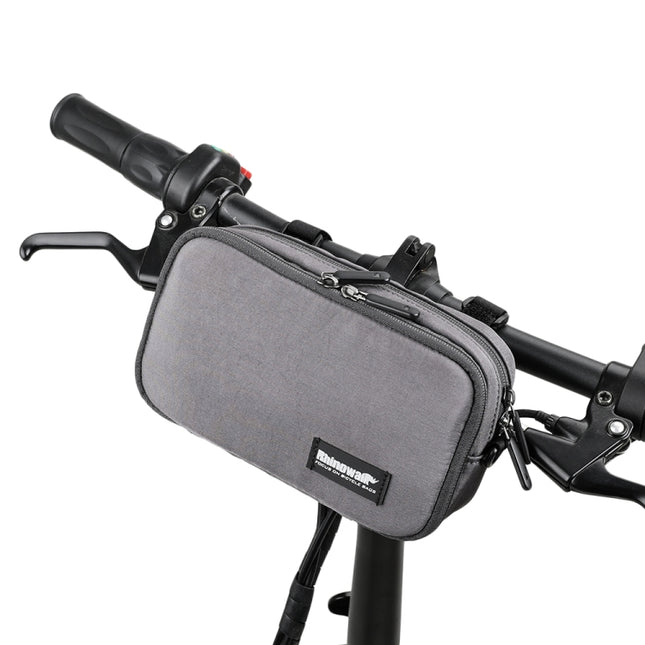 Rhinowalk Leisure Bike Front Bag Small Storage Bicycle Handlebar Bag Travel Storage Commuter Bag(Grey)-garmade.com