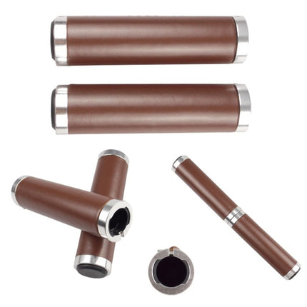 Retro Bicycle Leather Grip Cover Mountain Bike Comfortable Cowhide Grip Cover, Colour: HG005 Ordinary-garmade.com