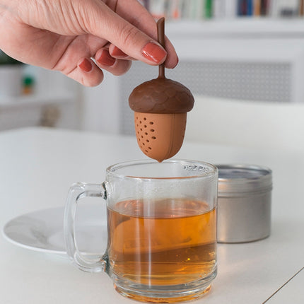 4 PCS Acorn Mini Tea Strainer Silicone Tea Leak Tea Maker-garmade.com