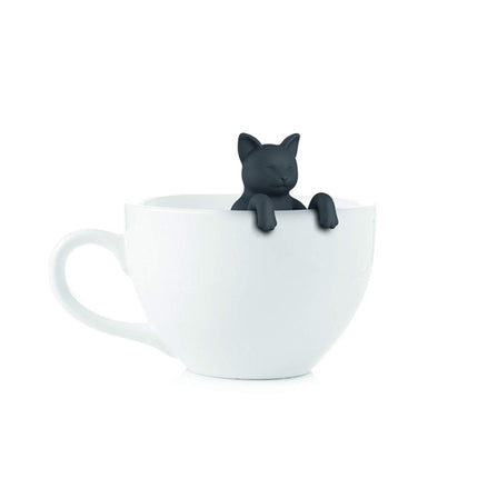 2 PCS Silicone Kitten Tea Maker Tea Leak(Black)-garmade.com