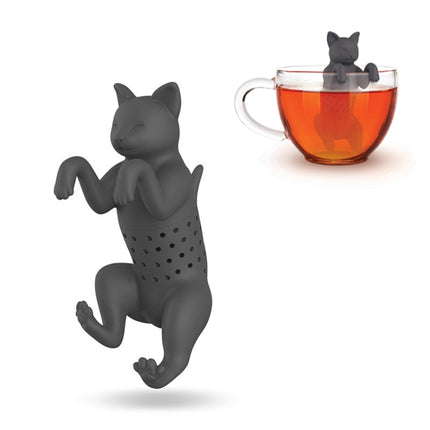 2 PCS Silicone Kitten Tea Maker Tea Leak(Gray)-garmade.com