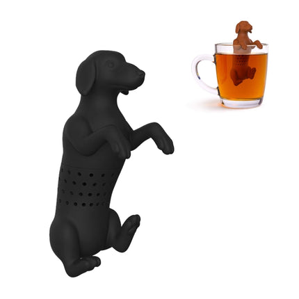 2 PCS Silicone Puppy Tea Maker Tea Leak(Black)-garmade.com