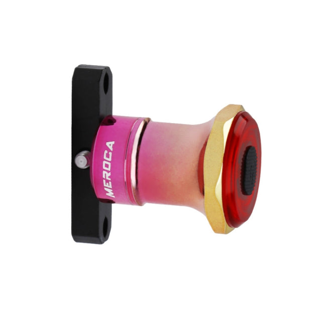 MEROCA MX2 Smart Sensor Brake Tail Light Mountain Bike Light USB Charging Road Bike Night Riding Tail Light, Color:Seat Cushion Installation Gold Pink-garmade.com