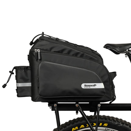Rhinowalk Bike Rear Carrying Bag Mountain Bike Medium and Long-distance Riding Waterproof Bike Bag(Full Black)-garmade.com