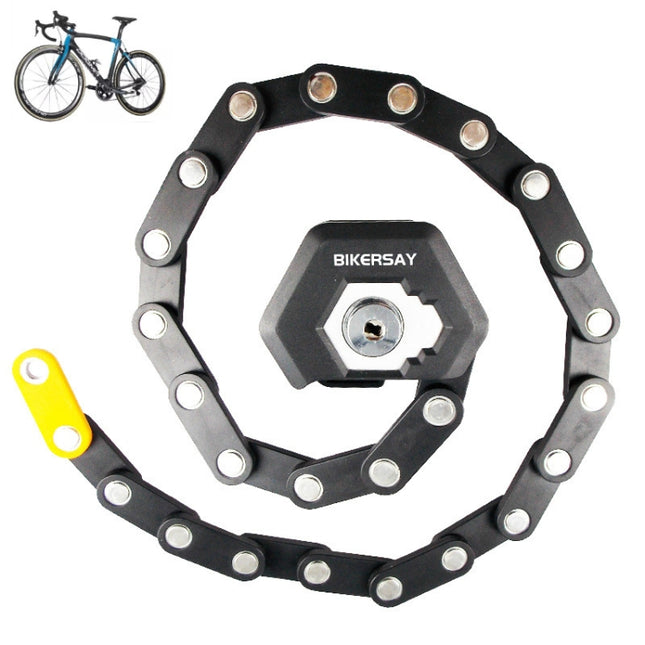 BIKERSAY BK001 Bicycle Folding Lock Anti-theft Anti-cutting Mountain Bike Burger Lock-garmade.com