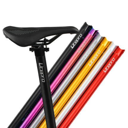 Litepro 412 Folding Bicycle Seatpost 33.9mm LP Plum Blossom Seat Tube, Colour: Black-garmade.com
