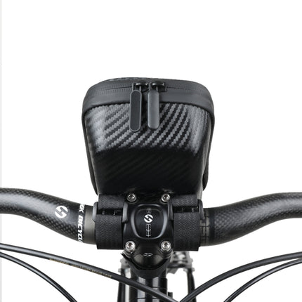 Rhinowalk Hard Shell Handlebar Bag Touch Screen Phone Bag Mountain Bike Front Bag(Black)-garmade.com
