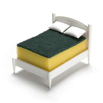 2 Sets Creative Kitchen Scouring Pad Sponge Wipe Bed Shape Storage Rack Set-garmade.com