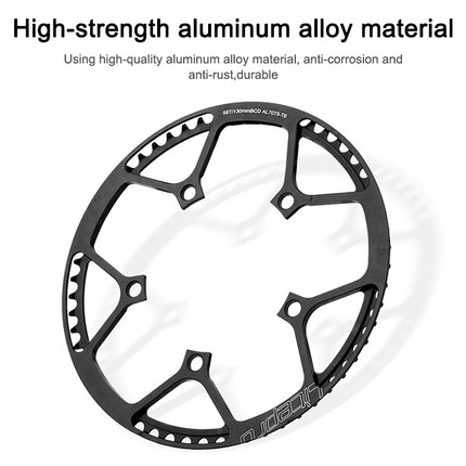 Litepro Folding Bike Sprocket Wheel LP Disk Disc, Specification:58T(Black)-garmade.com