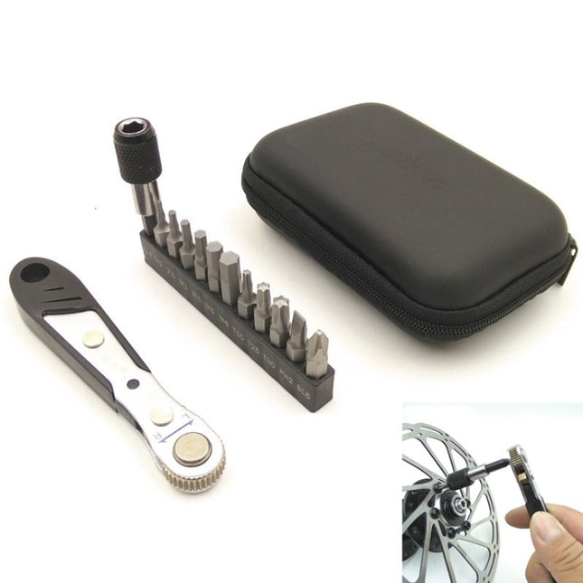 Mountain Bike 36-tooth Mini Ratchet Wrench Set Combination Repair Tool-garmade.com