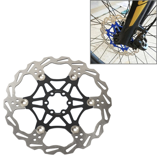 SNAIL FD-01 Mountain Bike Floating Disc Bicycle Brake Pad Six Nail Brake Disc, Size:203mm, Color:Black-garmade.com