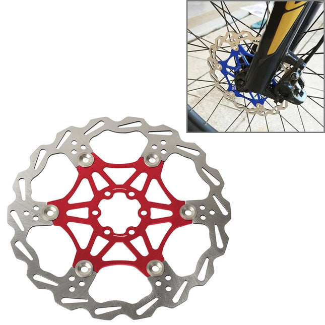 SNAIL FD-01 Mountain Bike Floating Disc Bicycle Brake Pad Six Nail Brake Disc, Size:203mm, Color:Red-garmade.com