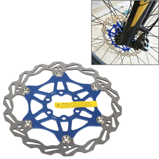 SNAIL FD-01 Mountain Bike Floating Disc Bicycle Brake Pad Six Nail Brake Disc, Size:160mm, Color:Blue-garmade.com