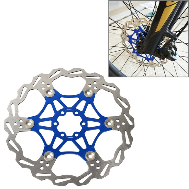 SNAIL FD-01 Mountain Bike Floating Disc Bicycle Brake Pad Six Nail Brake Disc, Size:203mm, Color:Blue-garmade.com