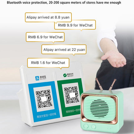 BD13 TV Shape Retro Bluetooth Wireless Speaker Mini Portable Card Audio(Black)-garmade.com