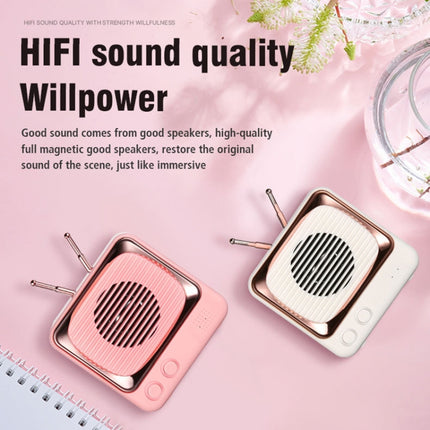 DW02 TV Shape Retro Bluetooth Wireless Speaker Mini Portable Card Audio(Green)-garmade.com