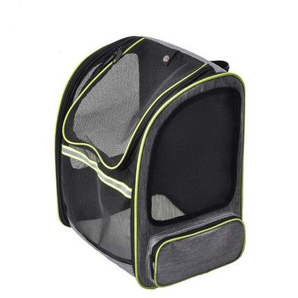 Full Net Breathable Pet Backpack For Easy Going Out Pet Backpack(Gray)-garmade.com