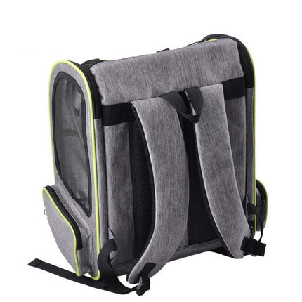 Full Net Breathable Pet Backpack For Easy Going Out Pet Backpack(Gray)-garmade.com