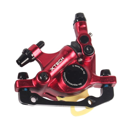 ZOOM HB100 Mountain Bike Hydraulic Brake Caliper Folding Bike Cable Pull Hydraulic Disc Brake Caliper, Style:Front(Red)-garmade.com